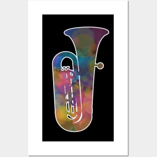 Tuba Silhouette: Watercolors Posters and Art